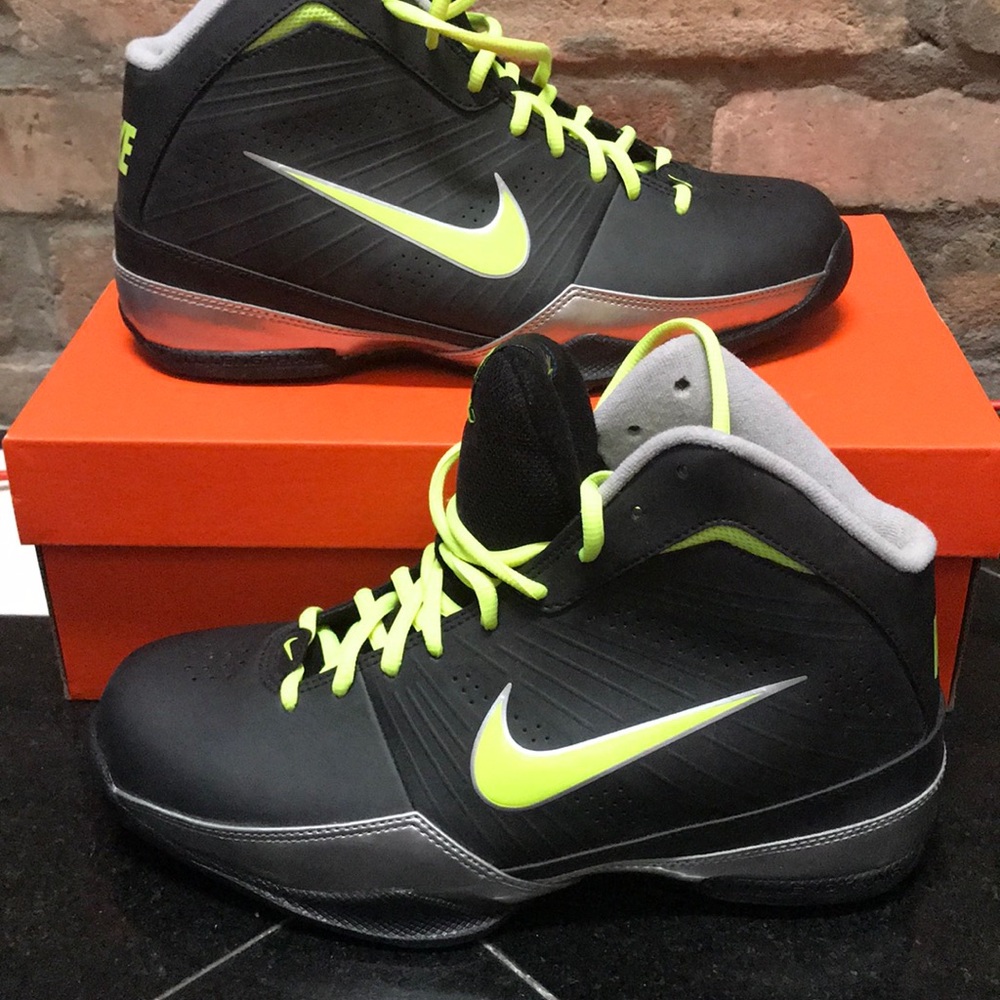 Men’s Black and Neon High Top Sneaker